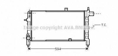 AVA QUALITY COOLING ol2074 -  Радиатор, охлаждение двигателя
